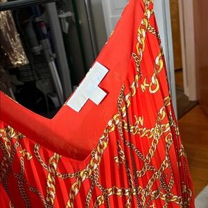 Michael Kors Orange Chain Pattern Dress